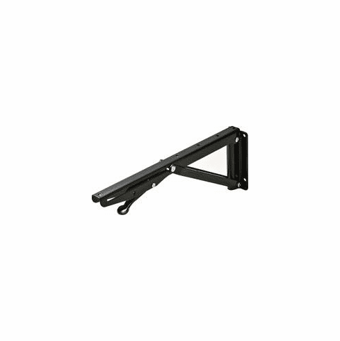 Hafele Folding Bracket, with Locking Device in Supporting Arm, Load capacity up to 110 lbs., Black, Item# 287.49.322, 28749322, 287-49-322