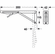 Hafele Folding Bracket, with Locking Device in Supporting Arm, Load capacity up to 110 lbs., White, Item# 287.49.724, 28749724, 287-49-724