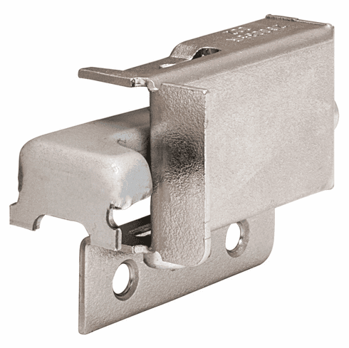 Hafele Cabinet Hanger, Screw-Mounted, 440 lb. Load Capacity, 2 5/16" length, Grass, Nickel plated, right hand, Item# 290.02.720, 29002720, 290-02-720