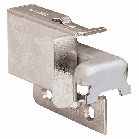 Hafele Cabinet Hanger, Screw-Mounted, 440 lb. Load Capacity, 2 5/16" length, Grass, Nickel plated, left hand, Item# 290.02.721, 29002721, 290-02-721