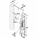 Hafele Cabinet hanger, For Press Fitting; 286 lb Load Capacity, Not visible inside the cabinet, quick fixing system with lever, for screw fixing, mounting: Left or right hand, Item# 290.21.930, 29021930, 290-21-930