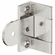 Hafele Cranked Butt Hinge, Neuform, Brass, for Overlay Doors, for Door Thickness 15-16 mm, Polished nickel, Item# 307.05.705, 30705705, 307-05-705