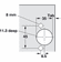Hafele Concealed Face Frame Hinge, Short Arm, 105° Opening Angle, Half Overlay, Item# 311.94.560, 31194560, 311-94-560
