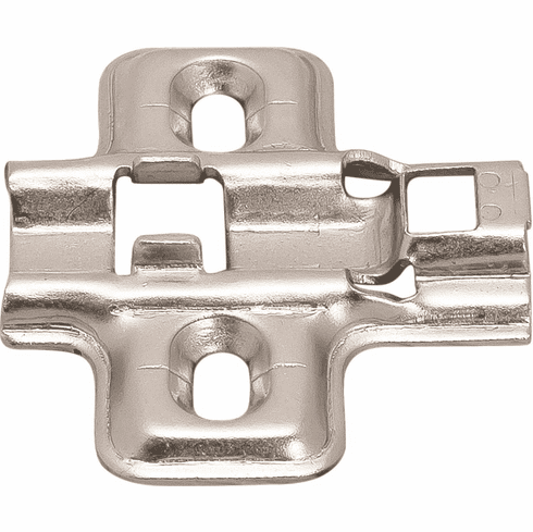 Hafele Mounting Plate, Flanged, for Clip-On Hinges, Height adjustment 2 mm via slot, Height: 0, Item# 315.98.520, 31598520, 315-98-520