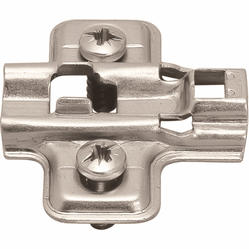 Hafele Mounting Plate, Flanged, for Clip-On Hinges, Height adjustment 2 mm via slot, Height: 2, Item# 315.98.532, 31598532, 315-98-532