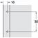 Hafele Mounting Plate, Face Frame, for Clip-On Hinges, Height: 0, mounting: 5/8" overlay, Item# 315.99.500, 31599500, 315-99-500