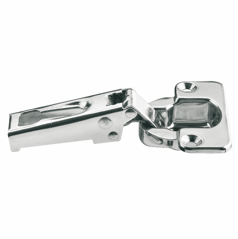 Hafele S-Series Concealed Hinge, Stainless Steel, Opening Angle 100, Half Overlay, For increased requirements on corrosion, half overlay, 9mm crank hinge arm, Item# 327.20.002, 32720002, 327-20-002
