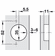 Hafele Concealed Hinge, Salice 200 Series, 120° Opening Angle, Self Close, 1/2" Overlay, Rapido mounting, model C2J9D99, Item# 329.03.581, 32903581, 329-03-581