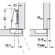 Hafele Concealed Hinge, Salice 200 Series, 120° Opening Angle, Self Close, 1/2" Overlay, Rapido mounting, model C2J9D99, Item# 329.03.581, 32903581, 329-03-581