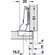 Hafele Concealed Hinge, Salice 200 Series, 120° Opening Angle, Half Overlay, For wooden doors, for standard applications with convenient opening angle, Self close, rapido mounting, model C279G99, Item# 329.03.582, 32903582, 329-03-582