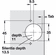 Hafele Concealed Hinge, Salice 200 Series, 165°, full overlay mounting, or Wooden Doors up to 26 mm, dowel mounting, model C2RFA99, Item# 329.07.654, 32907654, 329-07-654