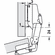 Hafele Concealed Hinge, Salice 200 Series, 165, half overlay mounting/twin mounting, For cabinets with internal drawer boxes or pull-out shelves, logica mounting, model C2JFG99, Item# 329.07.692, 32907692, 329-07-692