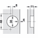 Hafele Concealed Hinge, Salice PUSH, 155/165 Opening Angle, Self-Opening, Inset Overlay, For tip-on opening, for cabinets with internal drawer boxes or pull-out shelves, Dowel mounting, model C2RSP99, Item# 329.07.813, 32907813, 329-07-813