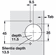 Hafele Concealed Hinge, Salice 200 Series/700 Series, 110° Opening Angle, Inset Mounting, Titanium Finish, Screw mount, model C2P6P66, Item# 329.17.521, 32917521, 329-17-521