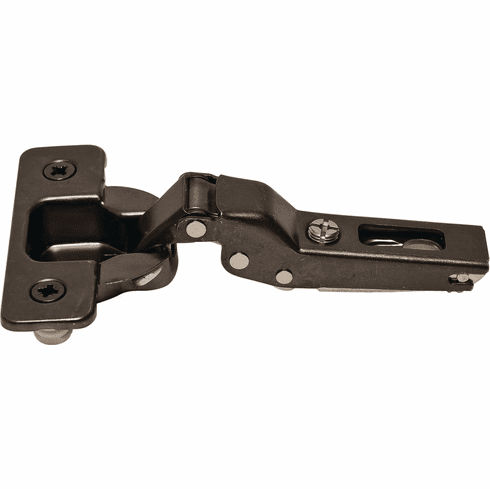 Hafele Concealed Hinge, Salice 200 Series/700 Series, 110 Opening Angle, Half Overlay, Titanium Finish, Dowel mount, model C2R6G66, Item# 329.17.569, 32917569, 329-17-569