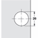 Hafele Glass Door Concealed Hinge, Salice, 94° Opening Angle, Self Closing, Half Overlay, For screwing into 26 mm cup drilling, model C2C7G39, Item# 329.21.511, 32921511, 329-21-511