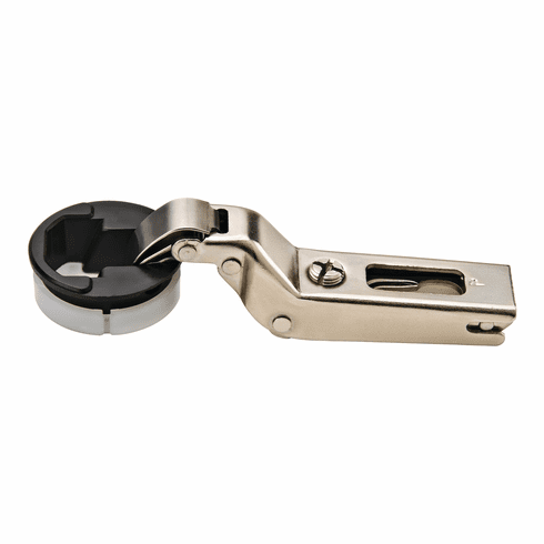 Hafele Glass Door Concealed Hinge, Salice, 94 Opening Angle, Self Closing, Inset Mounting, For screwing into 26 mm cup drilling, model C2C7P39, Item# 329.21.532, 32921532, 329-21-532