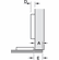 Hafele Concealed hinge, Duomatic 110°, full overlay mounting, for glass and mirror doors, No glass drilling required, With automatic closing spring, Item# 329.26.622, 32926622, 329-26-622
