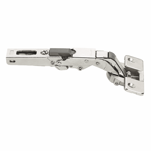 Hafele Concealed hinge, Salice, 110° Opening Angle, Soft Close, Full Overlay, For rebated and profile doors, Nickel plated, cup fixing: For screw fixing, drilling pattern: 45/9.5 mm, with automatic closing spring, Item# 329.26.626, 32926626, 329-26-626