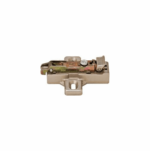 Hafele Clip Mounting Plate, Salice, without Pre-Installed Mounting Screws, quick fixing system, fixing with chipboard screws, depth adjustable via eccentric, 9 mm, BAV3E99F, zinc, Item# 329.62.691, 32962691, 329-62-691