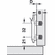 Hafele Mounting plate, Salice SM, zinc alloy, with pre-mounted dowels, quick fixing system, pre-mounted Euro screws and dowels, for press fitting, depth adjustable via eccentric, distance D: 3 mm, for press fitting, drilling depth: 11.5 mm, Item# 329.67.013, 32967013, 329-67-013