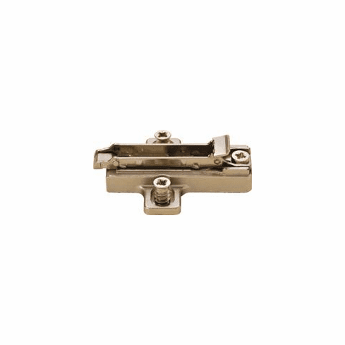 Hafele Mounting Plate, Salice, With Pre-Installed Euro Screws, quick fixing system, fixing with chipboard screws, depth adjustable via eccentric, 11 mm Euro screws, 6 mm, BARGR69/16, nickel-plated, Item# 329.71.516, 32971516, 329-71-516