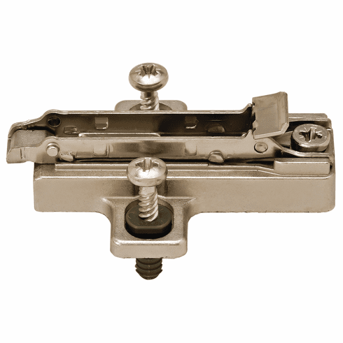 Hafele Clip Mounting Plate, Salice SM, zinc alloy, with pre-mounted special screws and spreading dowels, for screw fixing, 3 mm, BAR4R39/16, Item# 329.71.523, 32971523, 329-71-523