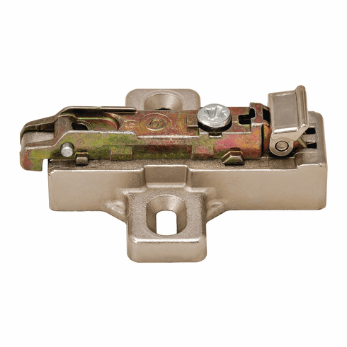 Hafele Clip Mounting Plate, Salice, without Pre-Installed Mounting Screws, quick fixing system, fixing with chipboard screws, depth adjustable via eccentric, 6 mm, BAV3L69F, steel, Item# 329.73.506, 32973506, 329-73-506