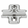 Hafele Cruciform Mounting Plate, Salice A, steel, with chipboard screws, edge distance 37 mm, slide-on system, pre-mounted Euro screws, Model B2V3H39/15, Item# 329.80.555, 32980555, 329-80-555