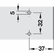 Hafele Cruciform mounting plate, Salice, steel, pre-mounted Euro screws, slide-on system, installation with chipboard screws, distance D: 6 mm, steel, drilling depth: 11 mm, for side panel thickness 19 mm, Item# 329.81.589, 32981589, 329-81-589