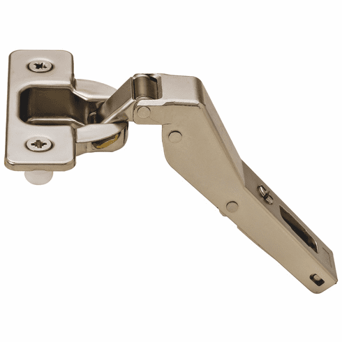 Hafele +45 Corner Hinge, Salice, 94 Opening Angle, Self-Close, Overlay, Press-fit, C2RBM99AC, Item# 329.96.517, 32996517, 329-96-517