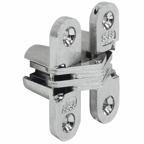 Hafele Concealed Hinge, Soss, Invisible Hinge, 180° Opening Angle, Wood Thickness 29-31mm, SOSS #212, Satin Brass, Item# 341.07.554, 34107554, 341-07-554
