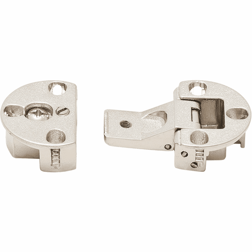 Hafele Flap Hinge, 3-Way Adjustable and Detachable, A-Series, Nickel, Item# 342.66.750, 34266750, 342-66-750