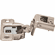 Hafele Concealed Hinge, Salice Excentra 2-Cam, 106 Opening Angle, Soft Close, 1 1/4" Overlay, Nickel-plated, screw-on, model CUP3AD9, Item# 343.61.522, 34361522, 343-61-522