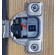 Hafele Concealed Hinge, Salice Excentra 2-Cam, 106 Opening Angle, Soft Close, 1/2" Overlay, Titanium, press-fit, model CUR37D6, Item# 343.61.525, 34361525, 343-61-525