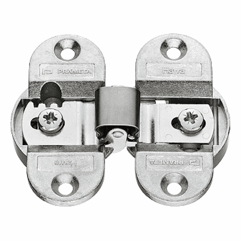 Hafele Folding Door Institutional Hinge, Aximat, Opening Angle 180, for Hawa Multifold, Nickel finish, Item# 343.91.600, 34391600, 343-91-600