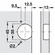 Hafele Spacer Plate, for Aximat 300, Thickness: 3 mm, Item# 344.06.792, 34406792, 344-06-792
