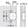 Hafele Spacer Plate, for Aximat 300, Thickness: 3 mm, Item# 344.06.792, 34406792, 344-06-792