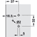 Hafele Spacer Plate, for Aximat 300, Thickness: 3 mm, Item# 344.06.792, 34406792, 344-06-792