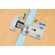 Hafele Single Pivot Institutional Hinge Arm, Aximat® 300, Grade 1, with Expanding Dowels, Aximat® 300, Matt nickel, twin overlay, 180° opening angle, Item# 344.06.902, 34406902, 344-06-902