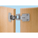 Hafele Single Pivot Institutional Hinge Arm, Aximat® 300, Grade 1, with Expanding Dowels, Aximat® 300, Matt nickel, twin overlay, 180° opening angle, Item# 344.06.902, 34406902, 344-06-902