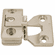 Hafele Glass Door Hinge, Aximat, 230 Opening Angle, Glass to Wood, 3 mm Overlay, For glass/wood constructions, nickel plated, opening angle: 230, Item# 344.89.740, 34489740, 344-89-740