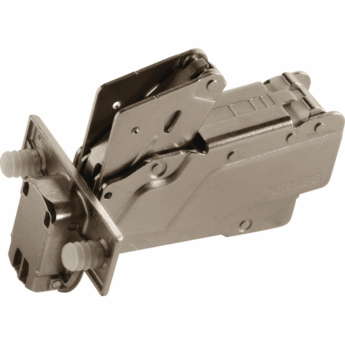 Hafele Concealed Hinge, Grass TIOMOS, 155 Opening Angle, Half Overlay, for cabinets with internal drawer boxes with railing or pull-out shelves, Soft close, press-fit, model F028138566217, Item# 348.32.812, 34832812, 348-32-812