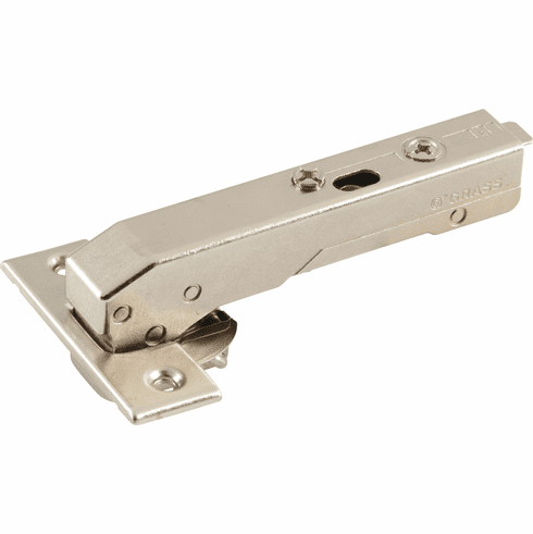 Hafele Concealed Blind Corner Hinge, Grass TIOMOS, 110° Opening Angle, Inset Mounting, for blind corner applications (inset), Self close, screw-on, model F045138474223, Item# 348.37.600, 34837600, 348-37-600