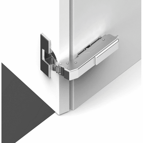 Hafele Concealed Blind Corner Hinge, Grass TIOMOS, 110 Opening Angle, Overlay Mounting, Screw fixing cup,, Self close, press-fit, model F045138483223, Item# 348.37.630, 34837630, 348-37-630