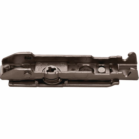 Hafele Straight Baseplate, Grass TIOMOS 2-Point Fixing with Wood Screws, Height adjustment via worm gear, 2 mm, Item# 348.38.502, 34838502, 348-38-502