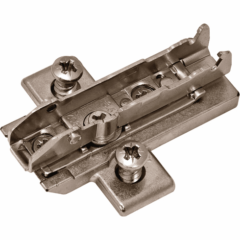 Hafele Wing Baseplate, Grass TIOMOS 2-Point Fixing with 5 mm Dowels, Height: 3 mm, Item# 348.38.683, 34838683, 348-38-683
