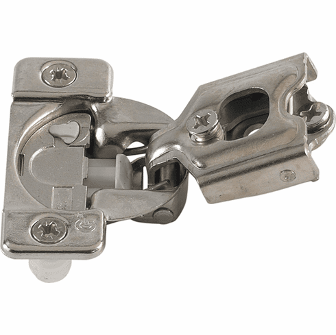 Hafele Concealed Face Frame Hinge, Grass TEC Wrap Around, 108 Opening Angle, Soft-Close, 7/16" Overlay, Press-fit; Model 02858A-15, Item# 348.90.021, 34890021, 348-90-021
