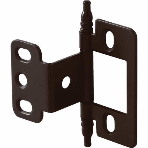 Hafele Decorative Butt Hinge, Partial Wrap, Non-Mortise, Minaret Finial, For inset face frame doors, Dark oil-rubbed bronze, Item# 351.86.130, 35186130, 351-86-130