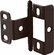 Hafele Decorative Butt Hinge, Full Wrap, Non-Mortise, Ball Finial, For inset face frame doors, Dark oil-rubbed bronze, Item# 351.86.150, 35186150, 351-86-150